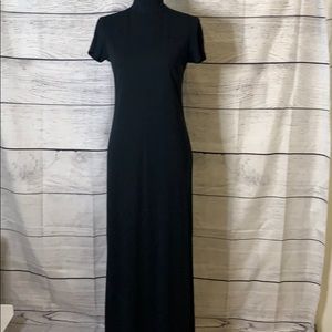 🗣Barami🗣 long Black Silky Turtleneck Dress